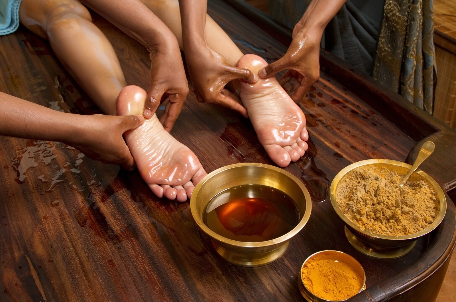 Ayurvedic thearpy - foot massage